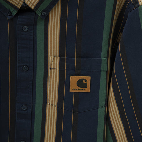 Carhartt WIP L/S Dorado Shirt Dorado Stripe / Dark Navy I031361_1DA_FQ Degli Uberti